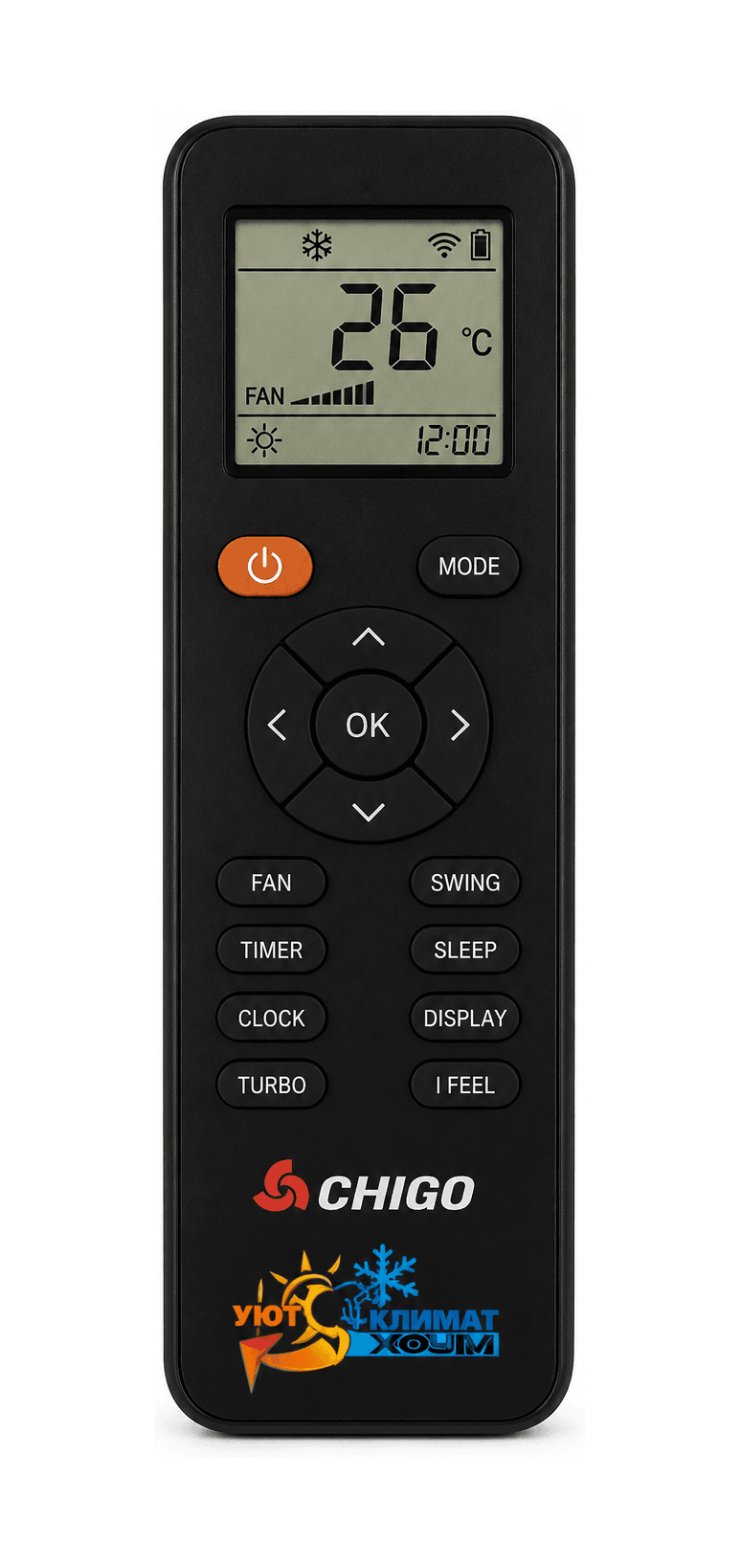 Chigo CS-25V3G-1K268/Black — пульт ДУ